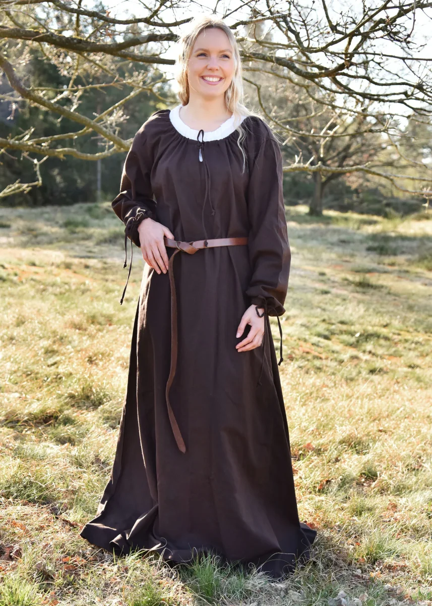 Matilda middeleeuwse chemise, onderjurk, bruin - Image 2