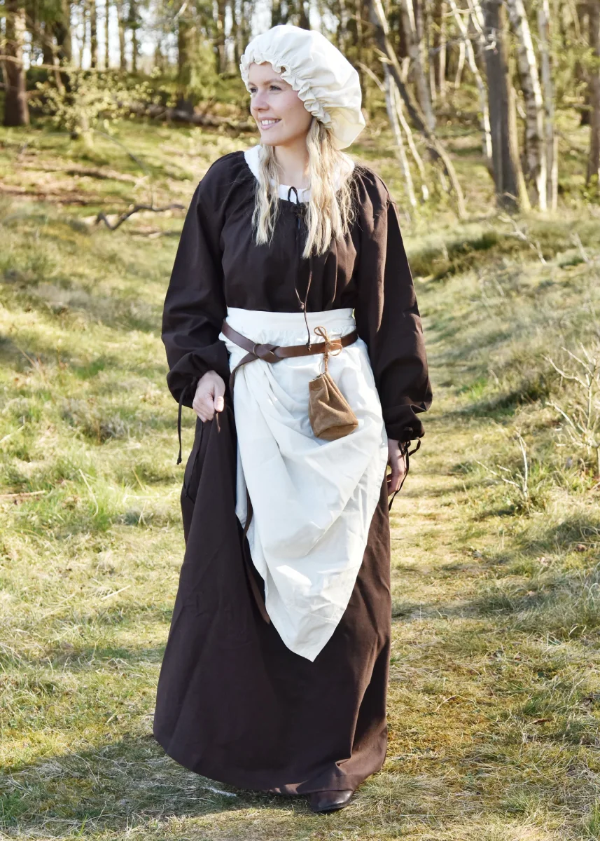 Matilda middeleeuwse chemise, onderjurk, bruin - Image 4