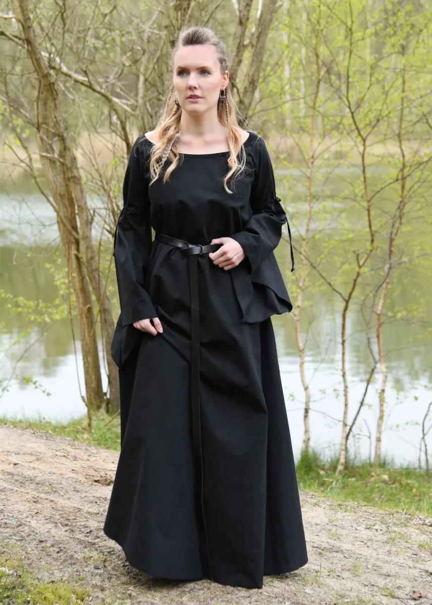 Gotische bliaut Iseult, zwart - Image 2