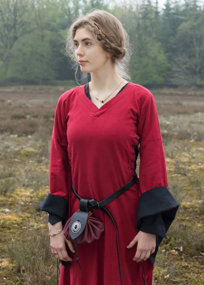 Middeleeuwse bliaut Amal, rood-zwart - Image 6
