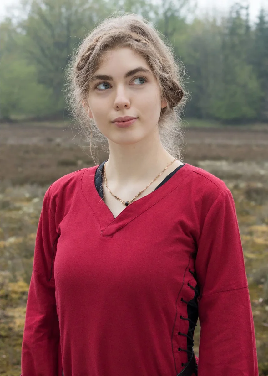 Middeleeuwse bliaut Amal, rood-zwart - Image 7