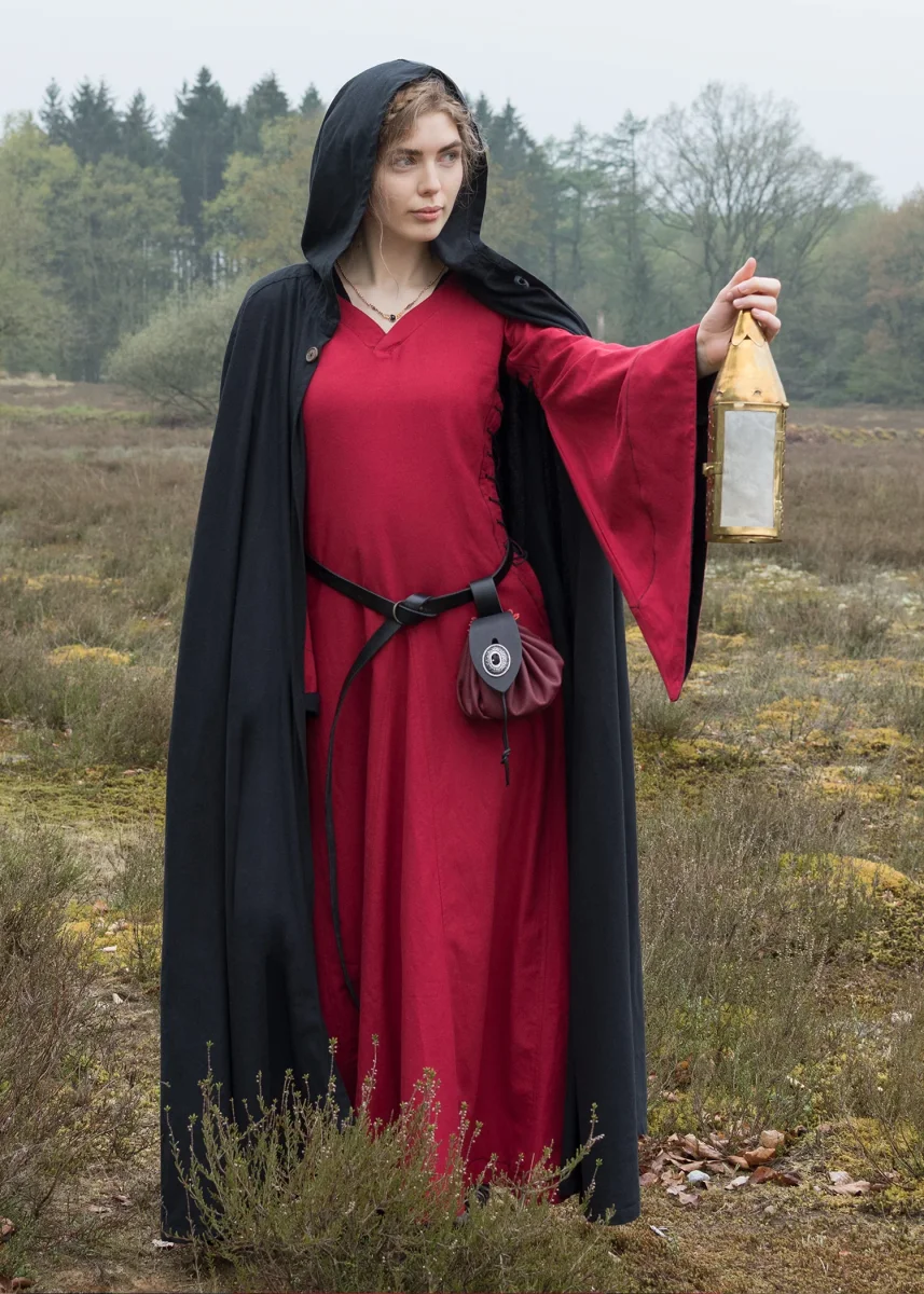 Middeleeuwse bliaut Amal, rood-zwart - Image 3