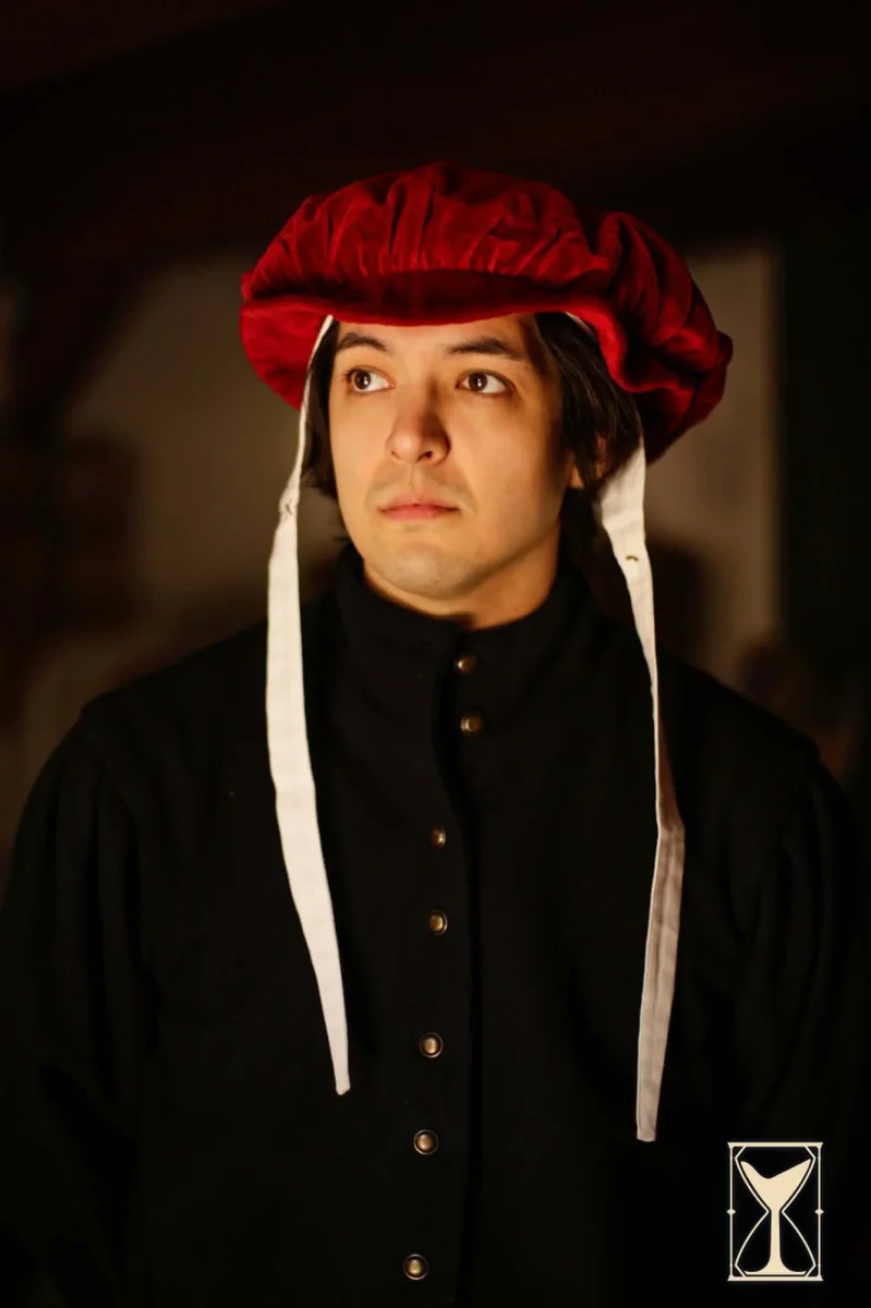 Baret Francisco, fluweel, rood - Image 2