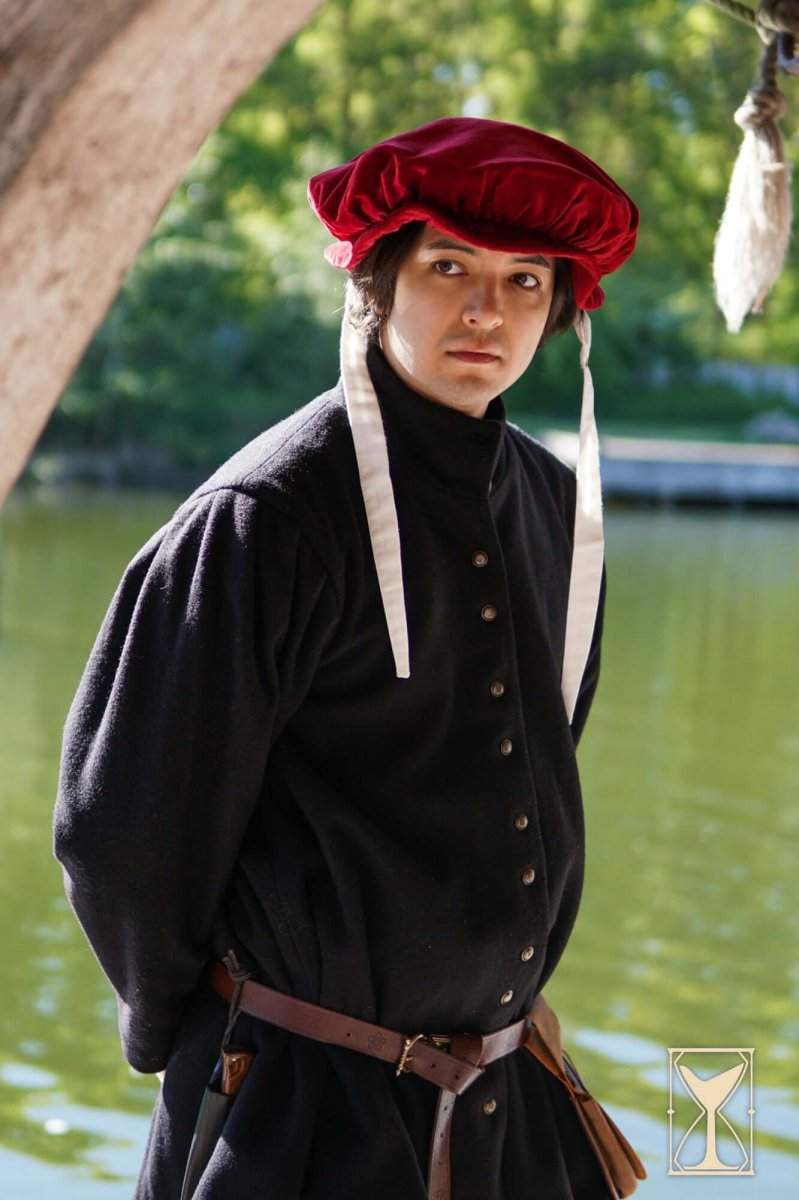 Baret Francisco, fluweel, rood - Image 3