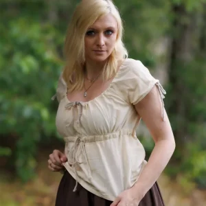 Middeleeuwse Blouse Claudia, Naturel