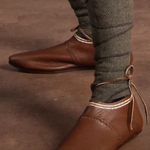 Normandische schoenen, 1150-1350, bruin