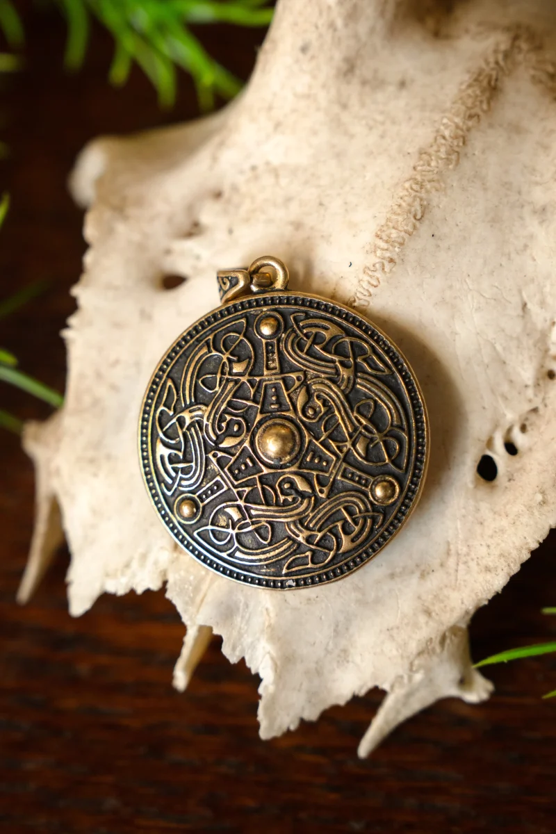 Oseberg Vikingamulet, brons - Image 3