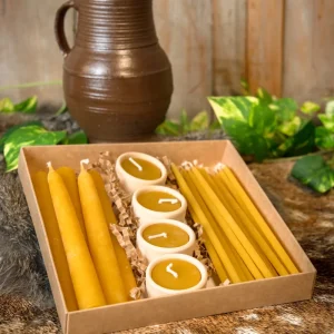 Bijenwas kaarsen cadeauset
