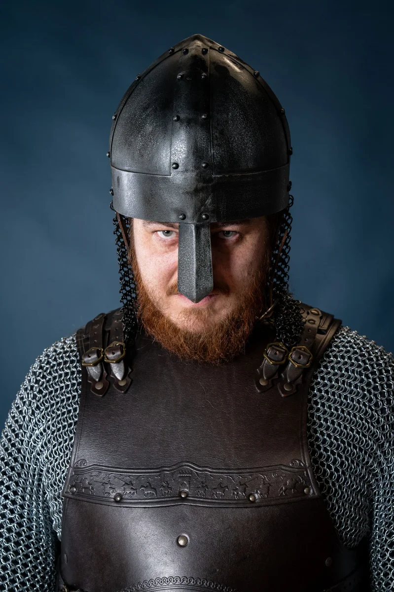 Viking spangenhelm met maliën, donker, 1-1.2 mm - Image 4
