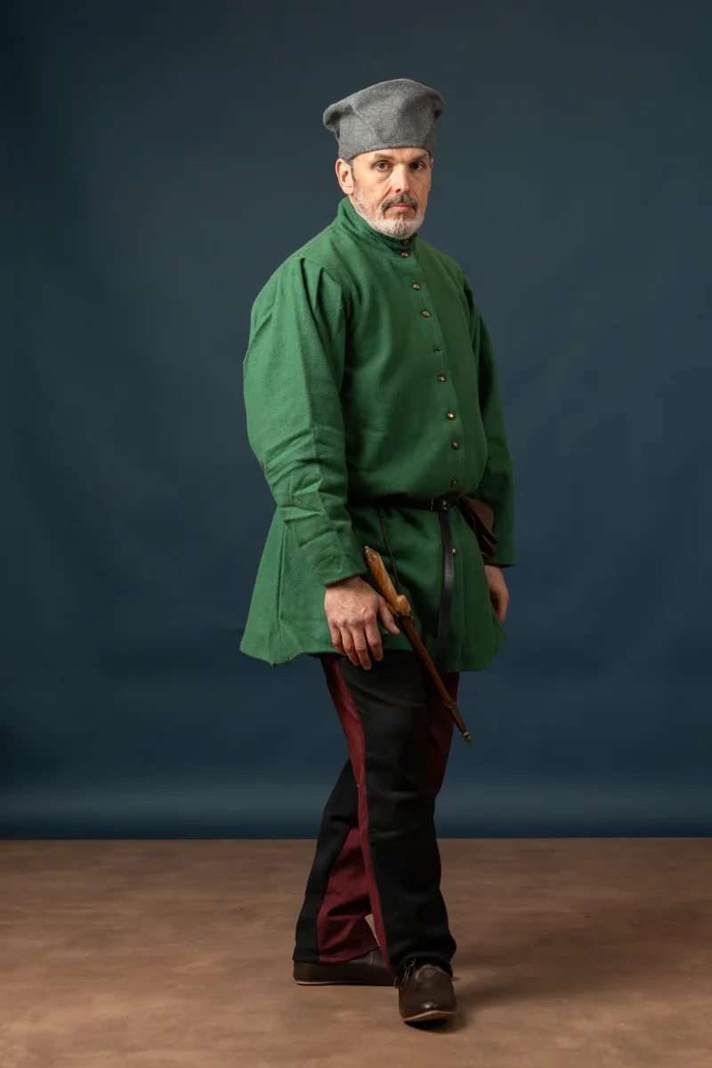 Houppelande Lorenzo, wolmix, groen - Image 3