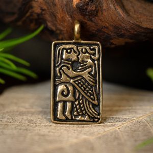 6e eeuws liefdesamulet, brons