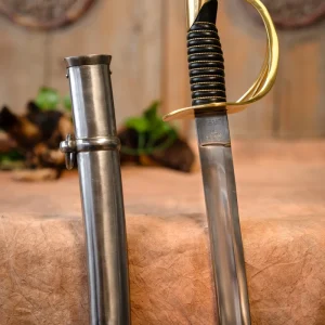 1840 US Army cavalerie sabel met schede, semi-scherp