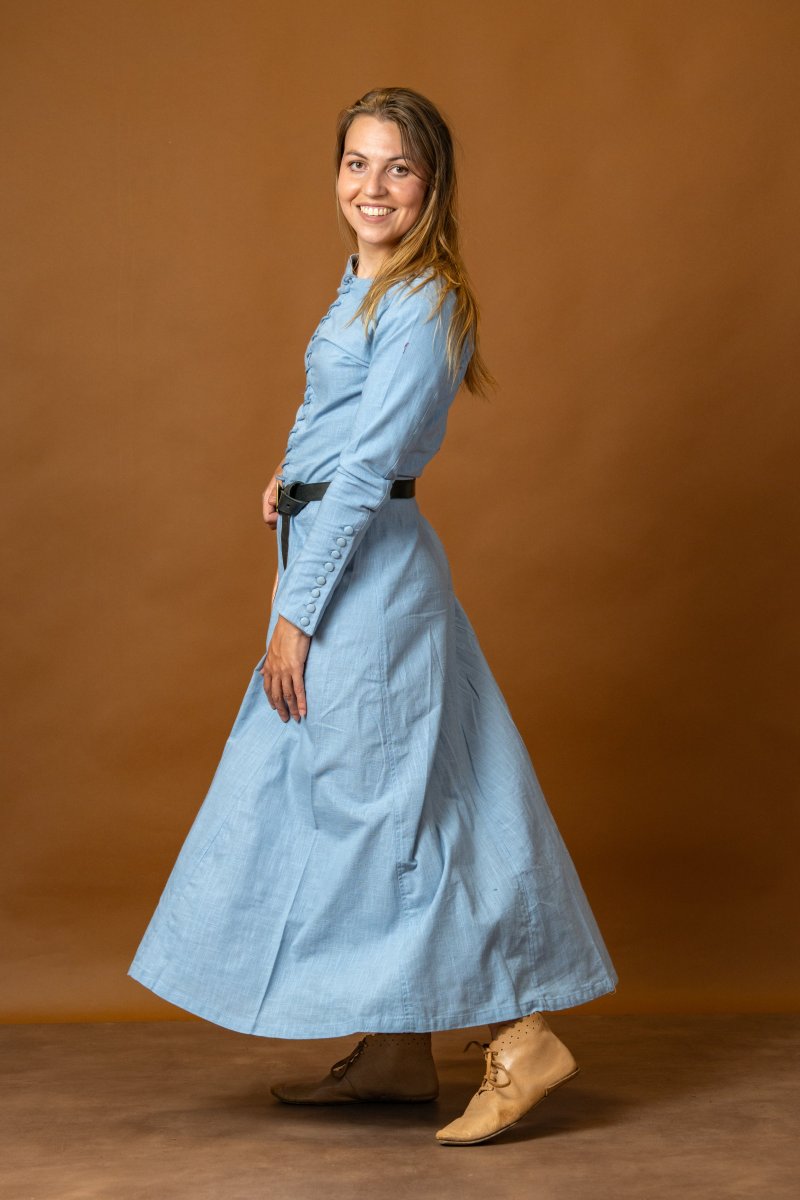 Cotehardie Marian, katoen, blauw - Image 6