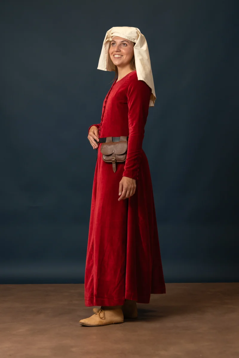Cotehardie Colette, fluweel, rood - Image 8