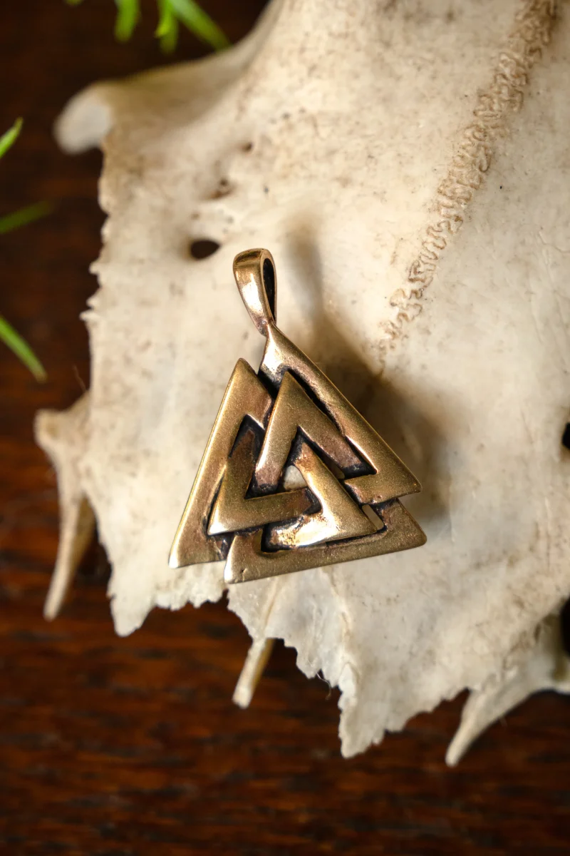 Bronzen Valknut, brons - Image 2