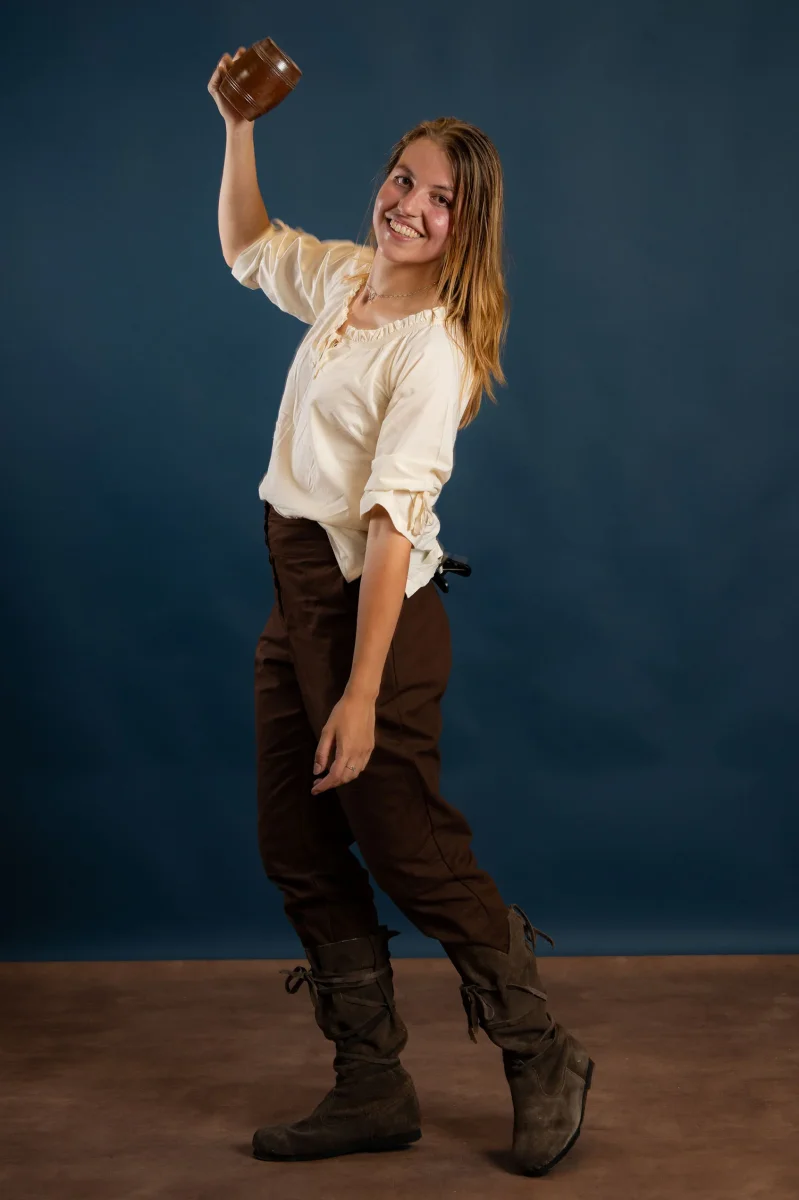 Dames broek Kerga, bruin - Image 5
