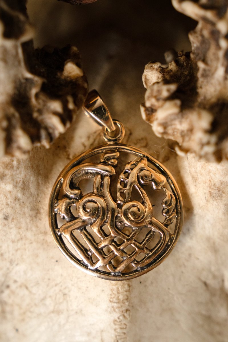 Bronzen Vikinghanger Odin op Sleipnir, brons - Image 3
