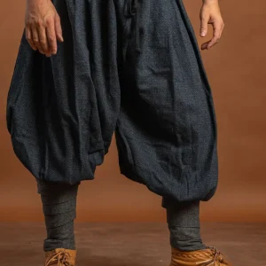 Vikingbroek Oseberg, wolmix, blauw