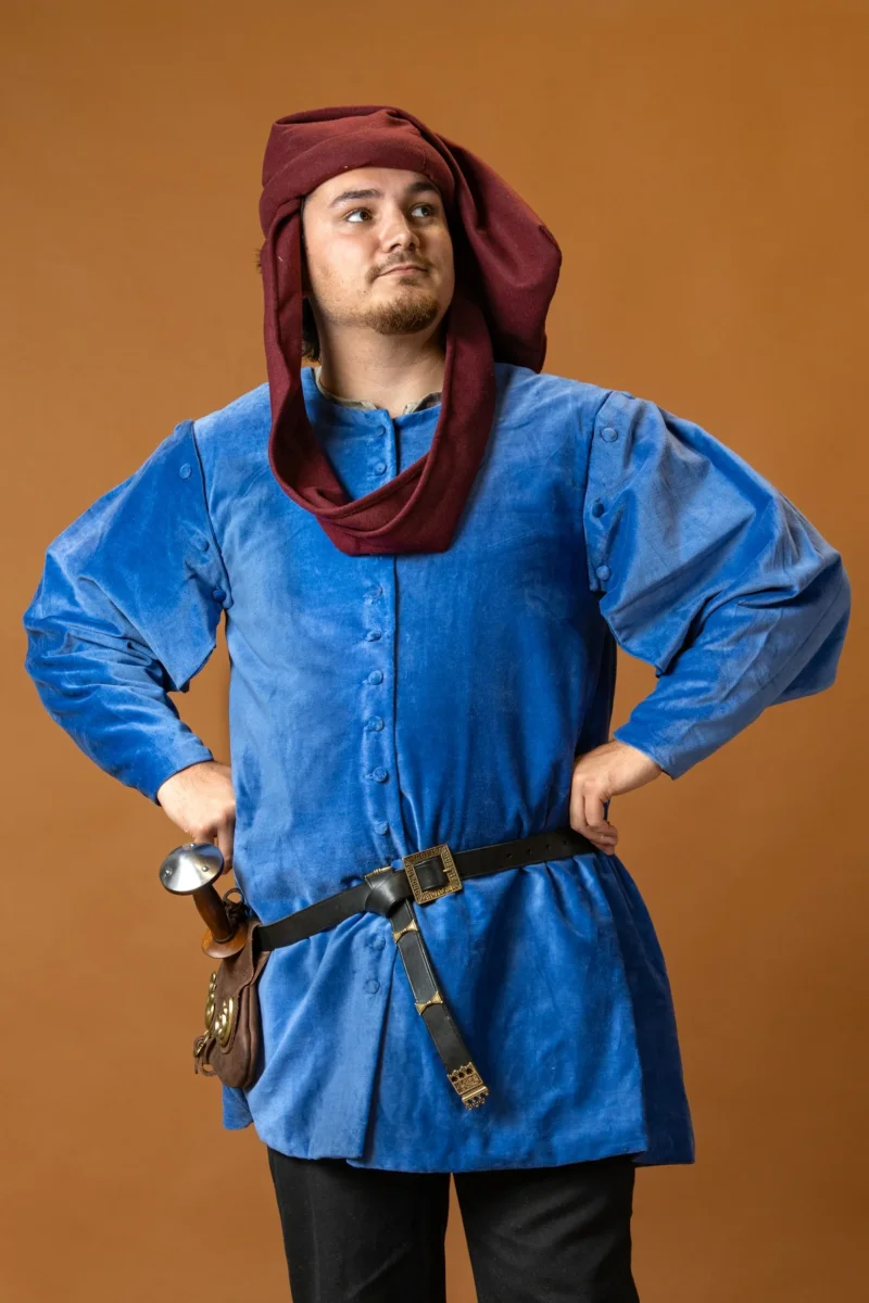 Houppelande Cesare, fluweel, blauw - Image 2