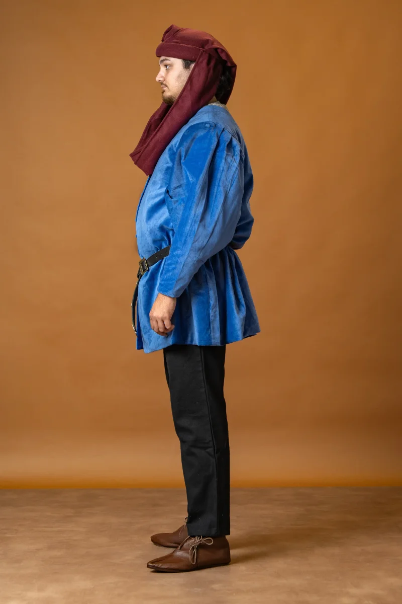 Houppelande Cesare, fluweel, blauw - Image 4