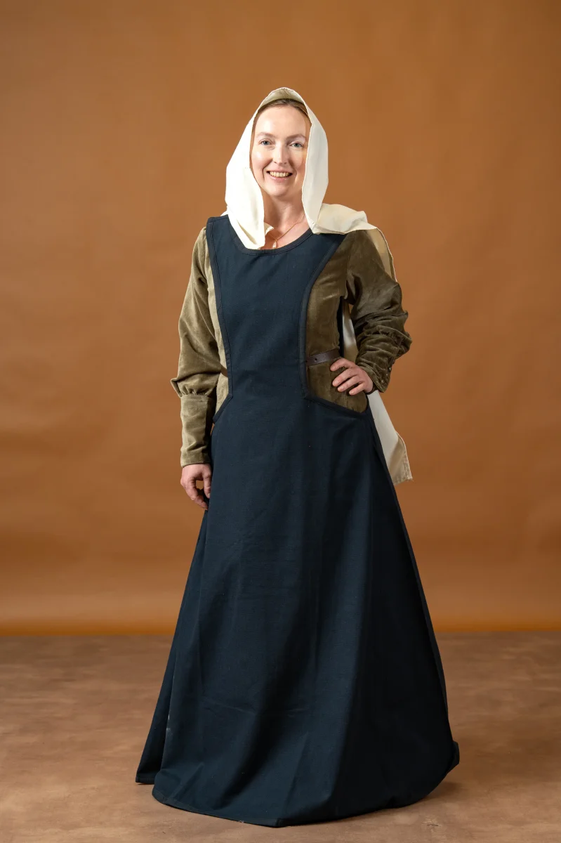 Middeleeuwse surcotte Isabeau, blauw - Image 7