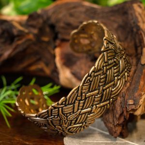 Brede Oud-Ierse armband, brons