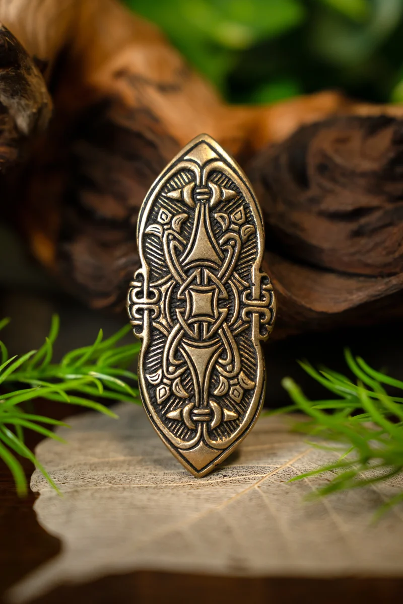 Birka Viking fibula, brons - Image 2