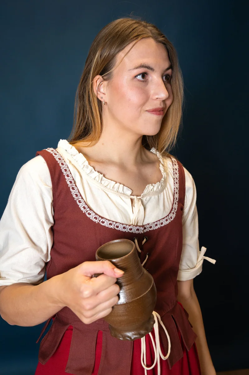 Middeleeuwse lijfje Adalyn, rood - Image 5