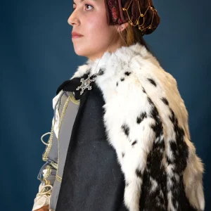 Bont kraag Lagertha, crème