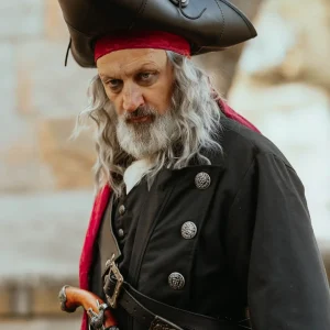 Flint tricorn, leer, bruin