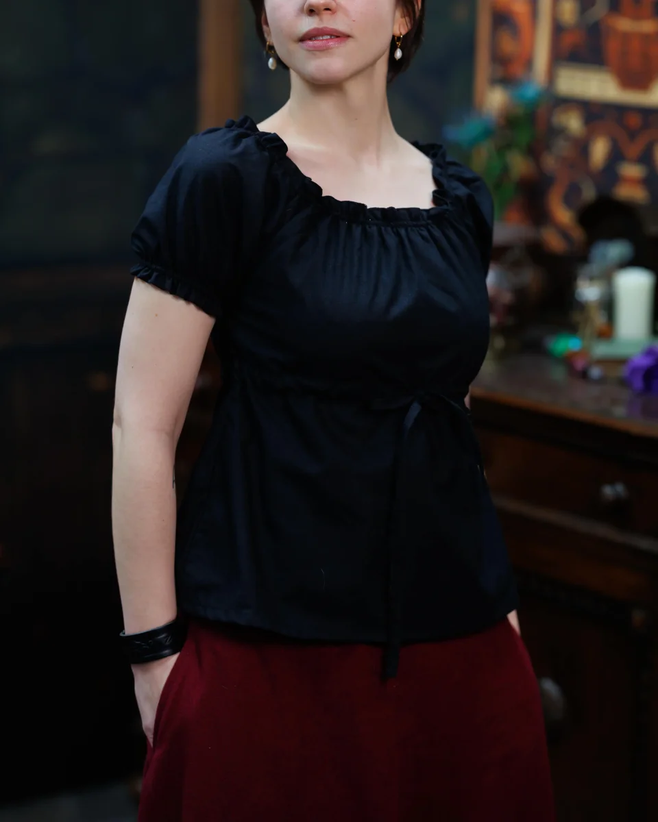 Barok blouse Kalina, zwart - Image 2