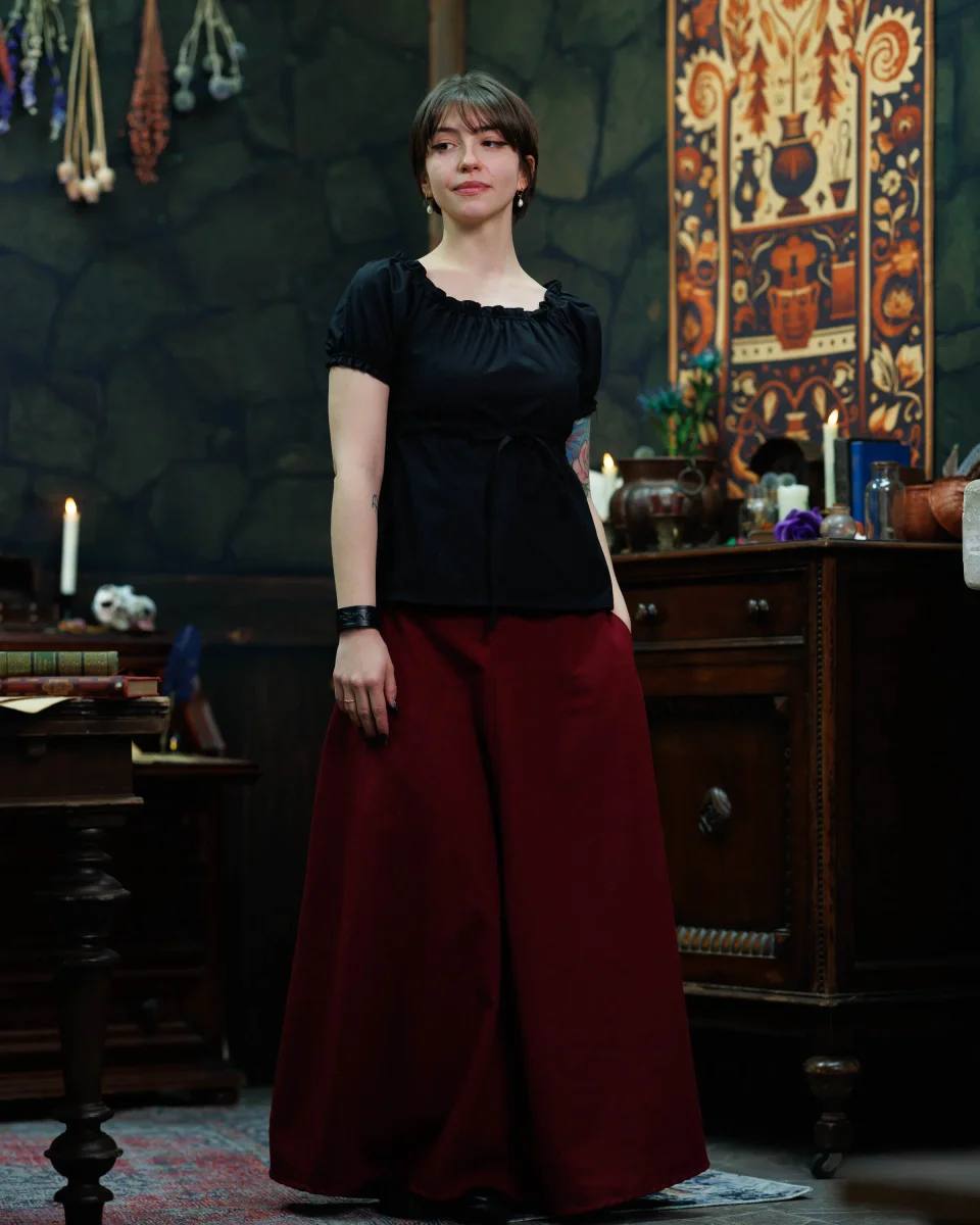 Barok blouse Kalina, zwart - Image 4