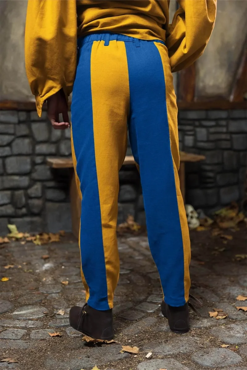 Landsknecht broek Friedrich, geel-blauw - Image 3