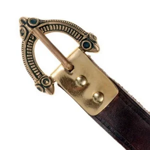 Angelsaksische riem uit de Vikingtijd, zwart leer