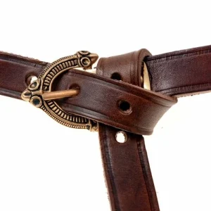 Angelsaksische riem uit de Vikingtijd, bruin leer
