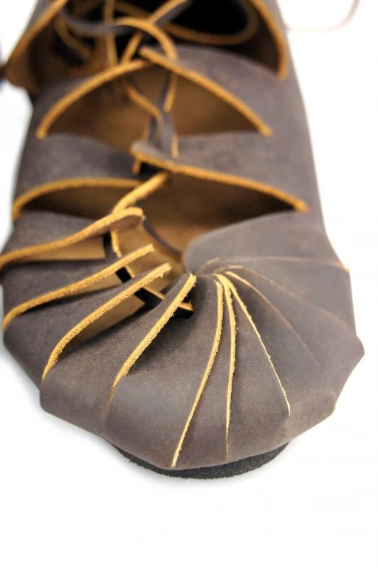 Leren sandalen, ijzertijd, bruin - Image 9