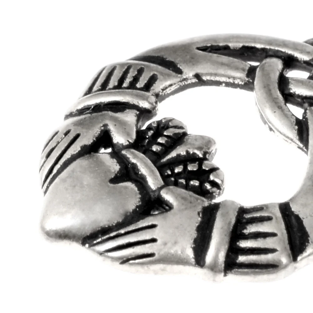 Claddagh-hanger, 17e eeuw, verzilverd brons - Image 4