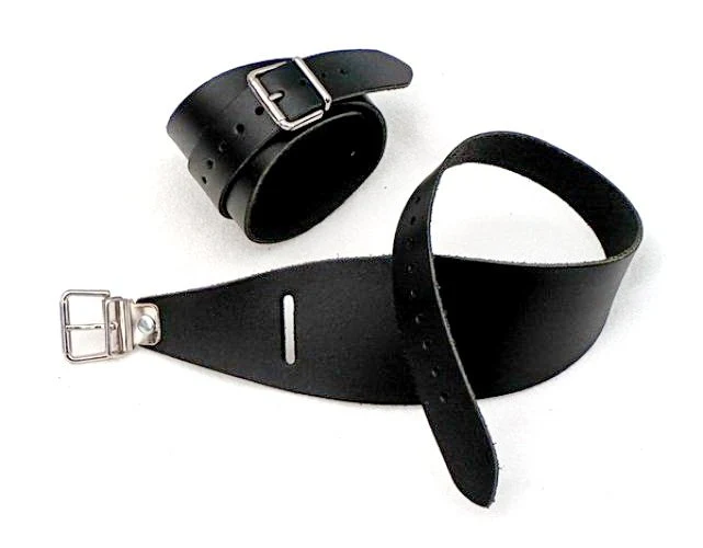 Armband met gespen, bruin, leer - Image 3