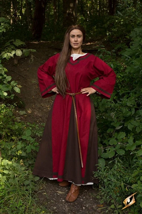Vikingjurk Astrid, rood/bruin - Image 5