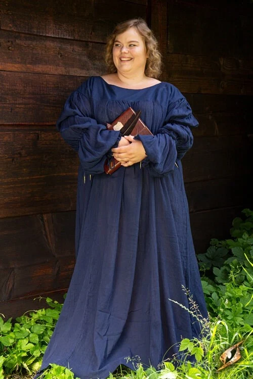 Renaissancejurk Lucretia, blauw - Image 2