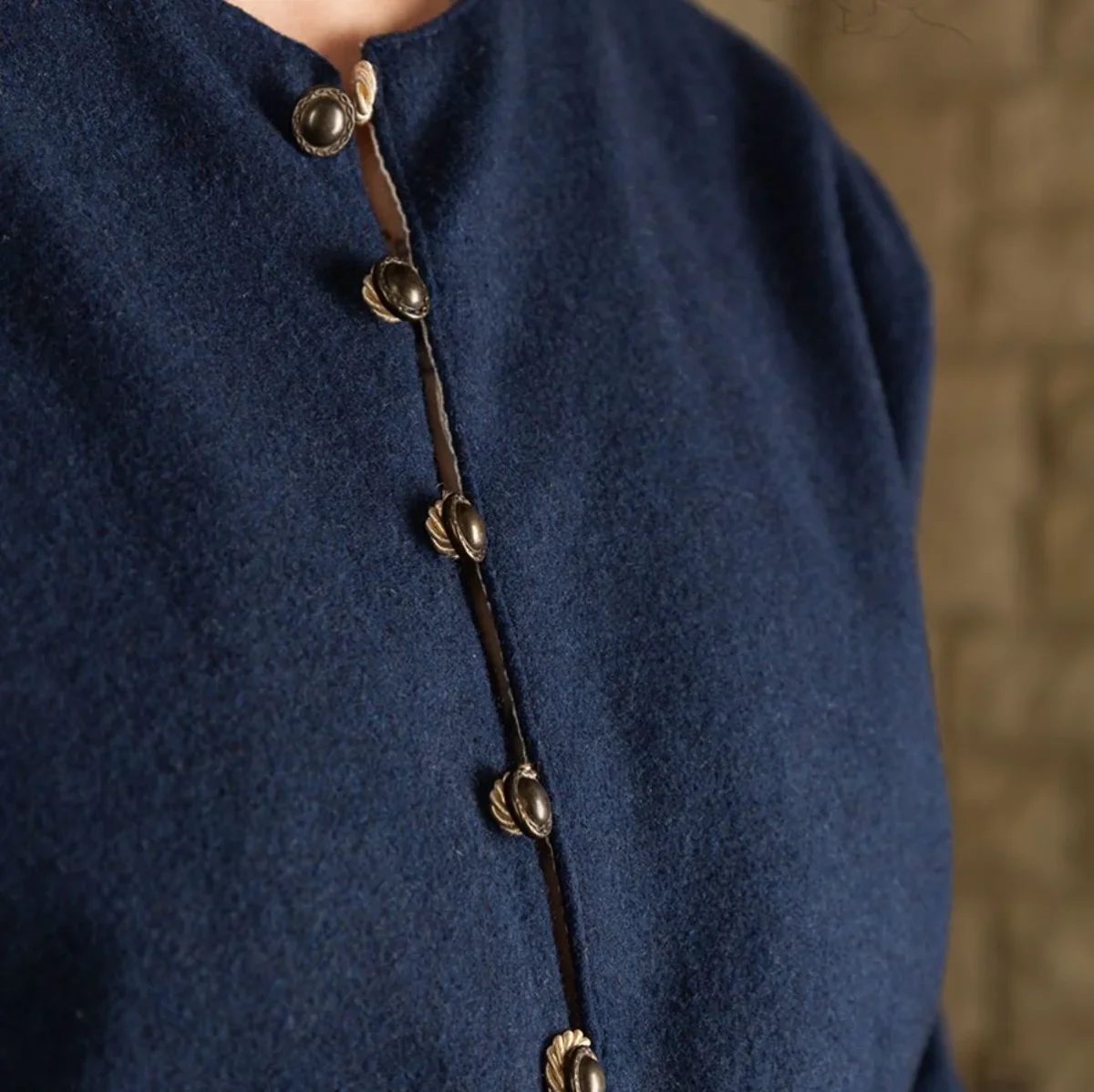 Cotehardie Rafael, wolmix, blauw - Image 5