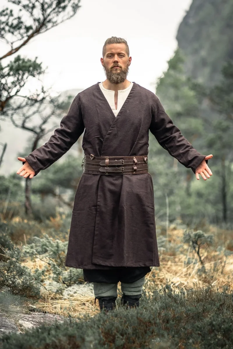 Kaftan Gustav, bruin, wolmix - Image 2