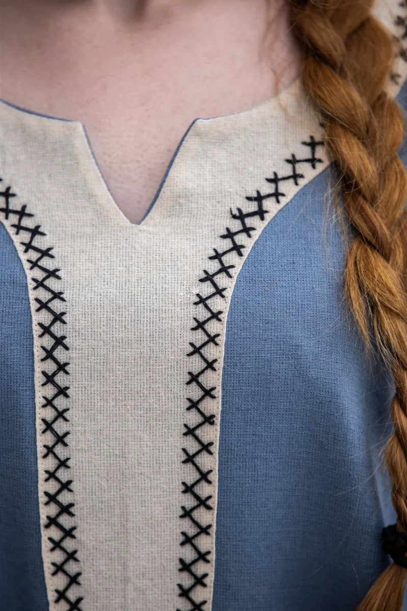 Viking jurk Lagertha, blauw - Image 4