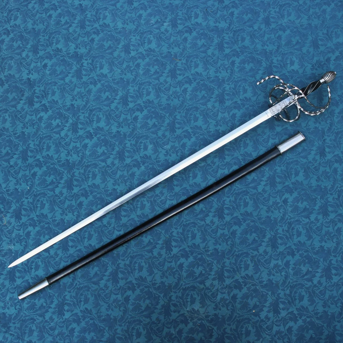 Brandenburg rapier met graveringen, semi-scherp - Image 8