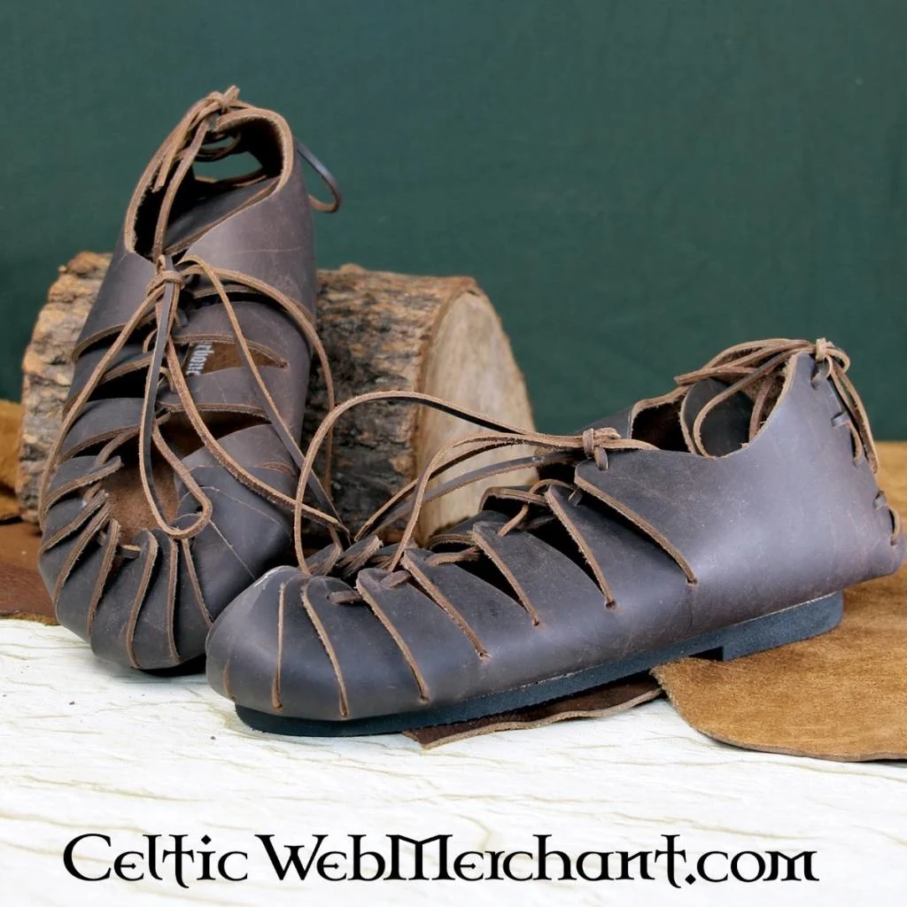 Leren sandalen, ijzertijd, bruin - Image 6