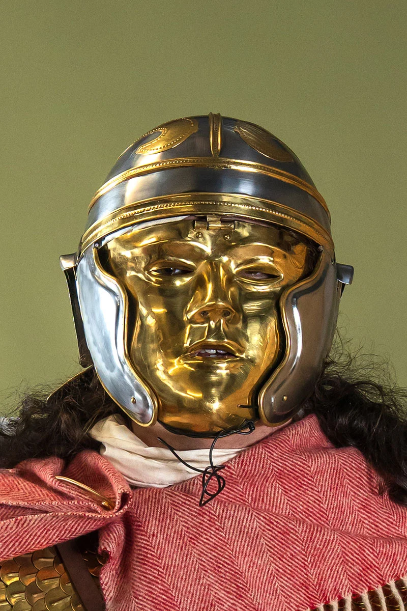 1e eeuwse Romeinse cavaleriehelm met larva-masker, 1.3 mm - Image 8