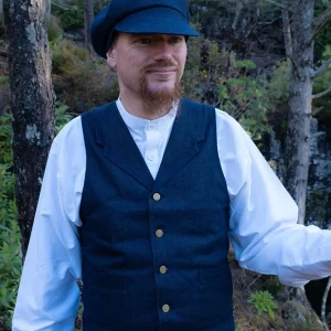 1920 vest Harold, blauw