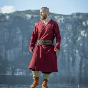 Kaftan Gustav, rood, wolmix