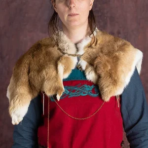Bont kraag Freya, bruin