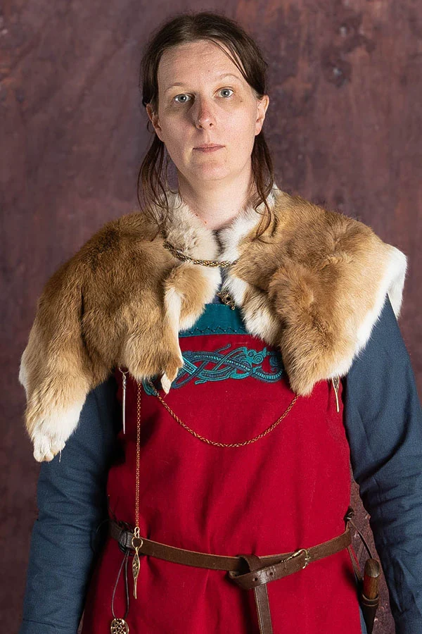 Bont kraag Freya, bruin - Image 2